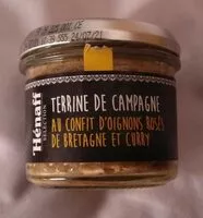 Mängden socker i Terrine de campagne au confit d'oignons rosés et curry