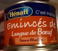 Mängden socker i Émincés de langue de boeuf sauce Madère