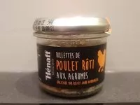 Mängden socker i Rillettes de poulet rôti au agrumes