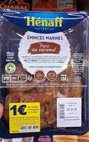 Mängden socker i Émincés marinés de porc au caramel