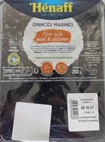 Mängden socker i Émincés marinés de porc soja miel & sésame