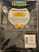 Mängden socker i Émincés marinés de porc au curry