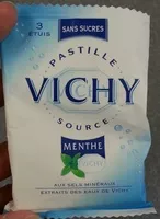 Mängden socker i Pastille Vichy Menthe aux sels minéraux sans sucres