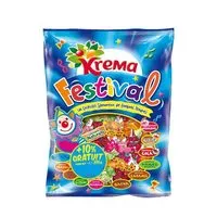 Mängden socker i Assortiment de bonbons Festival KREMA, sachet de