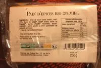 Mängden socker i Pain d’épices bio 25% miel