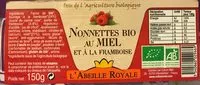 Mängden socker i Nonnettes Bio au miel et à la Framboise