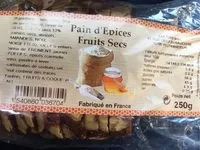 Mängden socker i Pain d'epices fruits secs