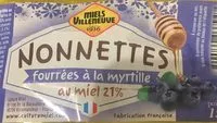 Mängden socker i Nonnettes fourrées à la myrtille