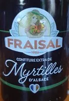 Mängden socker i Confiture extra de Myrtilles d'Alsace