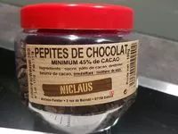 Mängden socker i pépites de chocolat