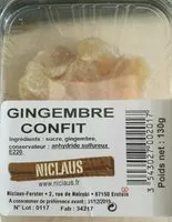 Mängden socker i Gingembre confit
