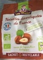 Mängden socker i Noisettes décortiquées