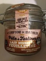 Mängden socker i Pate A Tartiner Lait Noisette Feuilletine