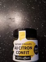 Mängden socker i Tartare algue citron confit 135g