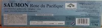 Mängden socker i Saumon rose du pacifique