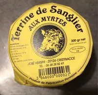 Mängden socker i Terrine de sanglier aux myrtes