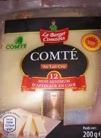 Mängden socker i Comté au lait cru