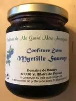 Mängden socker i Confiture Extra Myrtille Sauvage