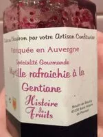 Mängden socker i Confiture myrtille rafraîchie à la gentiane