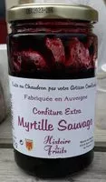 Mängden socker i Confiture Extra Myrtille Sauvage