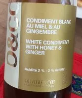Mängden socker i Condiment blanc au miel&au gingembre