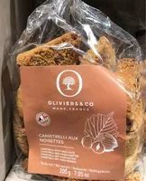 Mängden socker i Canistrelli aux noisettes