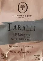 Mängden socker i Taralli au romarin