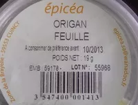 Mängden socker i Origan Feuille