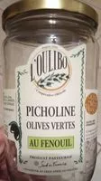 Mängden socker i Picholine olives vertes au fenouil
