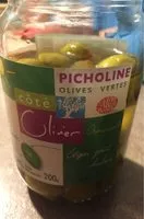 Mängden socker i Picholine Olives Vertes