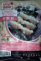 Mängden socker i Raviolis aux crevettes et au persil