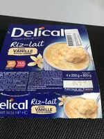 Mängden socker i Delical Riz Au Lait Nutriment Vanille 4pots / 200G