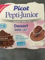 Mängden socker i PICOT Pepti junior Dessert sans lait dès 6 mois 4x100g CACAO