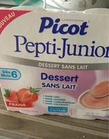 Mängden socker i PICOT Pepti junior Dessert sans lait Fraise