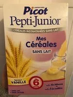 Mängden socker i Picot Pepti-Junior Mes Céréales Sans Lait Saveur Vanille.
