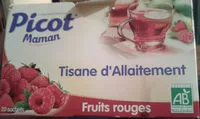 Mängden socker i Picot Maman Allaitement - Fruits Rouges - X20 Sachets