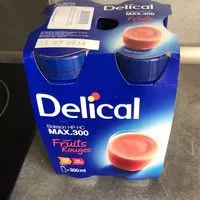 Mängden socker i Delical Boisson Lactee HP HC Max Fruits Rouges Pack