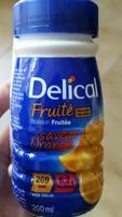 Mängden socker i Delical Boisson Fruitée (mélange Glucido-protidique) Orange