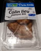 Mängden socker i Filet de colin lieu panure bio