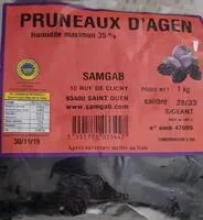 Mängden socker i Pruneaux d'Agen