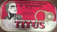 Mängden socker i TITUS Sardines à l'huile de Tournesol