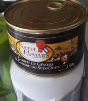 Mängden socker i Confit de gésiers de canard du sud ouest