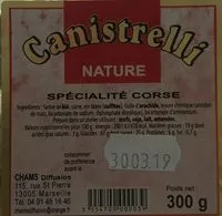 Mängden socker i Canistrelli nature