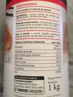 Mängden socker i Sucre vanillé à l'extrait de vanille