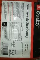 Mängden socker i Saucisse de strasbourg