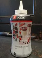 Mängden socker i Coulis de fruits rouges