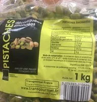 Mängden socker i Pistaches émondées