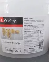 Mängden socker i Segments d'orange