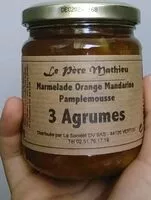 Mängden socker i Marmelade Orange Mandarine Pamplemousse