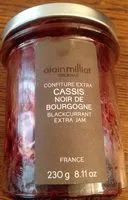 Mängden socker i Alain Milliat - Blackcurrant Extra Jam, 8.11 oz (230g)